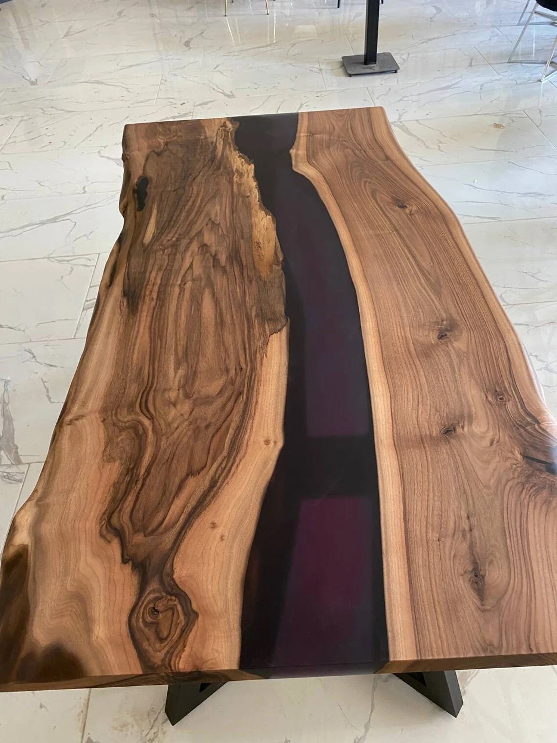 Black Epoxy Table, dining, Luxury Epoxy Table – Perfect for Home or Office