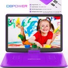 Dbpower 17.9" Portable Dvd Player 15.6" Swivel Screen 6 Hour Rechargeable Sd/Usb