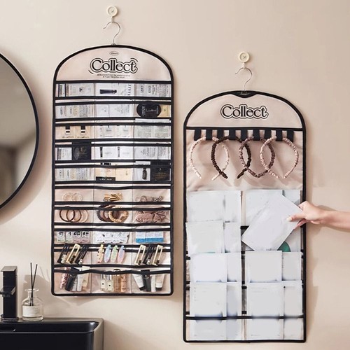 Delicate Hanging Storage Bag PVC 47 Pockets Hairband Organizer Sunglasses Holder - Picture 3 of 10