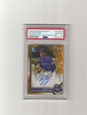 2022 BOWMAN CHROME DRAFT RYAN RITTER GOLD WAVE RC AUTO #35/50 PSA 10