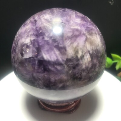 303g 60mm  Dream Amethyst Ball Quartz Crystal Polished Sphere Reiki 41