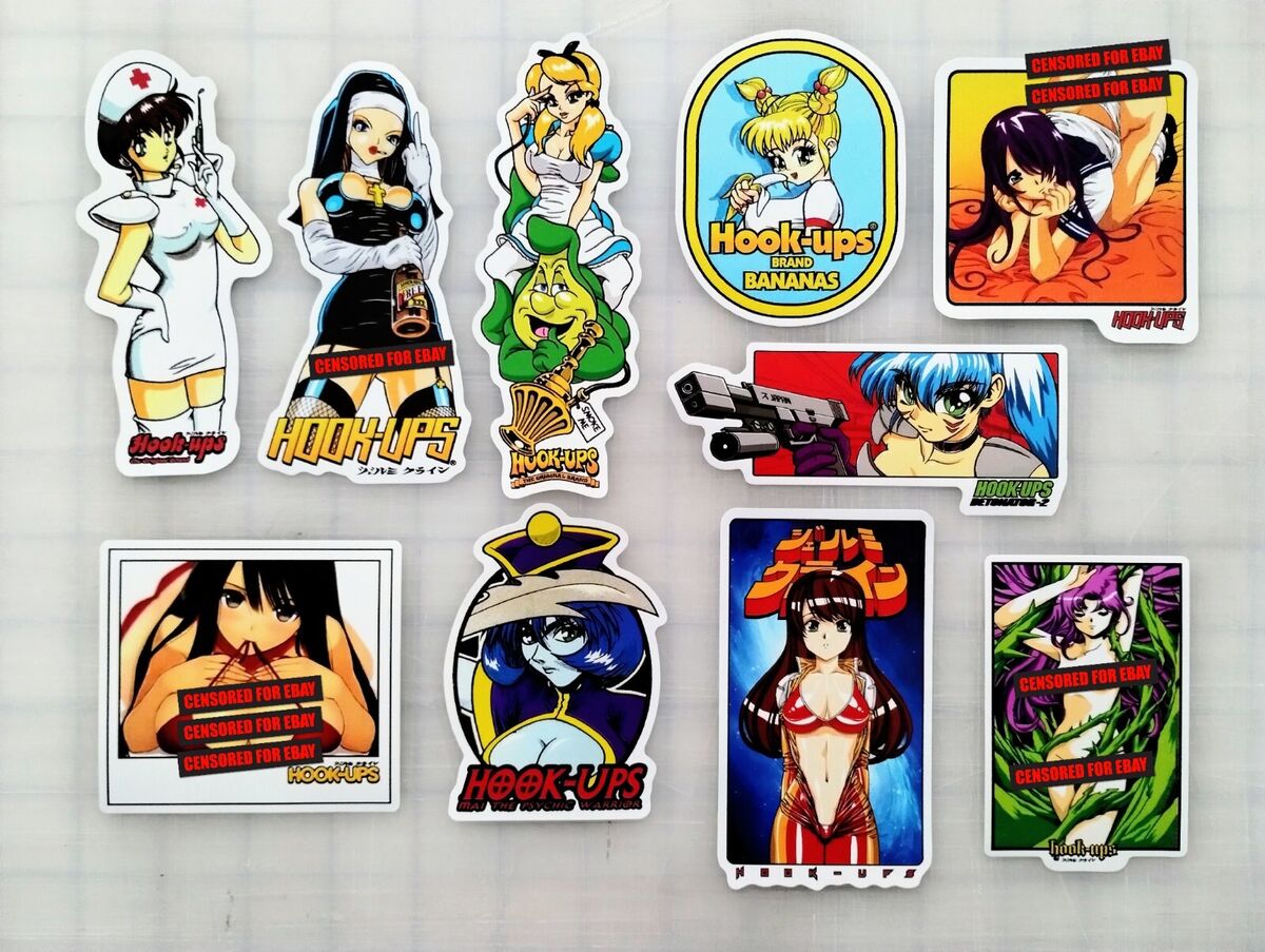 Hook-Ups Sticker Pack (10) SET 6 Reproduction skateboard Hook-Ups Sticker Pack (10) SET 6 Reproduction skateboard