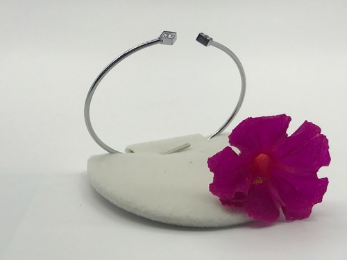 NUEVO Mujer Mujeres Pulsera de Titanio Puro Plata Oro Rosa Joyería Estrás - Imagen 8 de 40