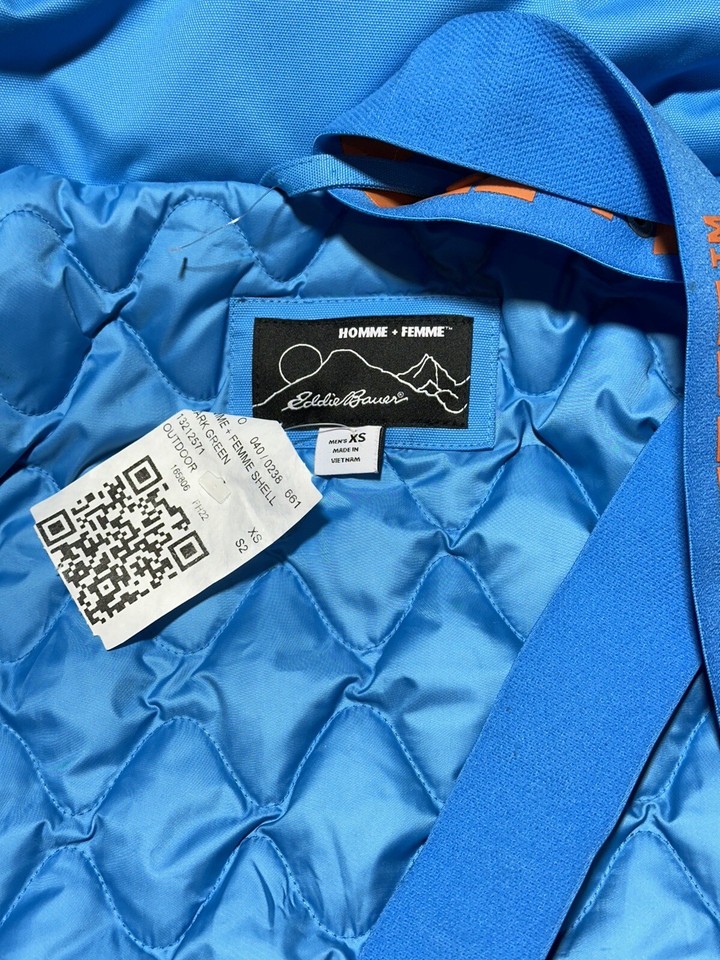 Chemise Eddie Bauer homme bleu moyen pêche poitrine poche