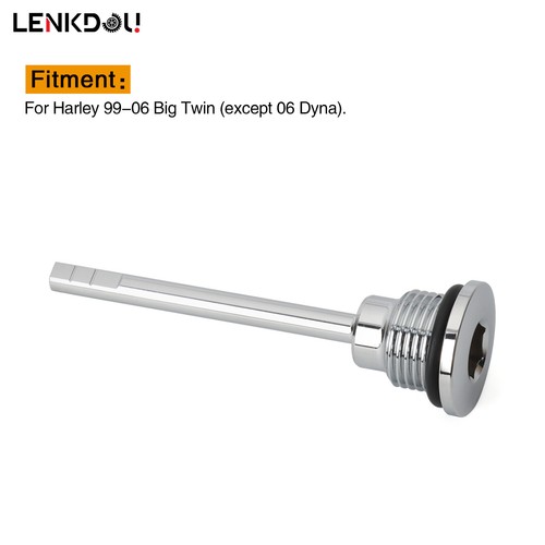 For Harley Transmission Dipstick 37075-87 Dyna Softail Touring Road Glide Chrome - Picture 2 of 7