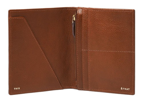 FOSSIL Gift Passport Case Ausweisetui Medium Brown braun Neu - Picture 2 of 3