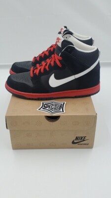 2010 Nike Dunk High Bred Black / White / Sport Red VTG SB 317982 009 Size 8.5