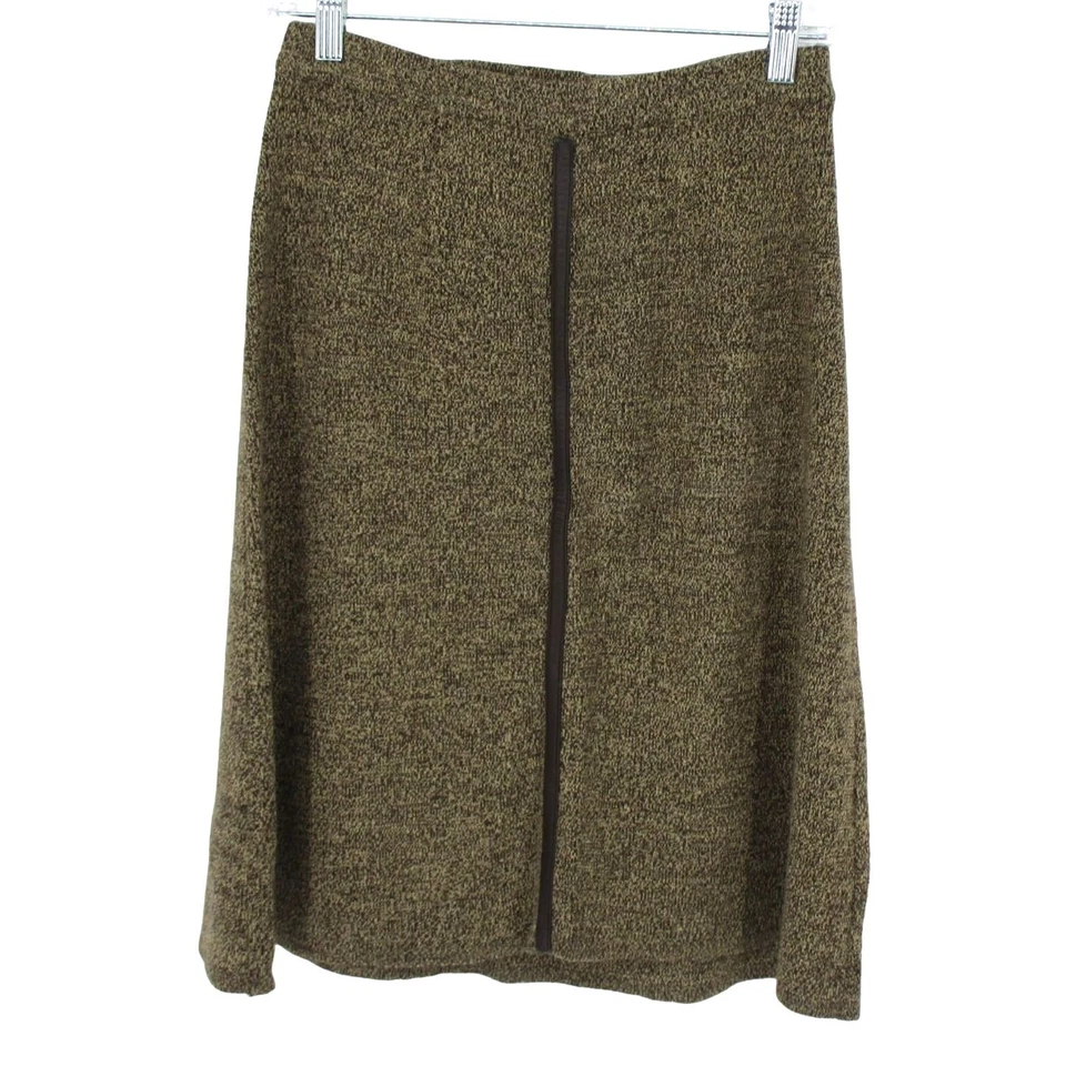 Conjunto de falda Kate Hill para mujer mediana mezcla de lana cuero vegano ribete suéter tejido Foto 3 de 4