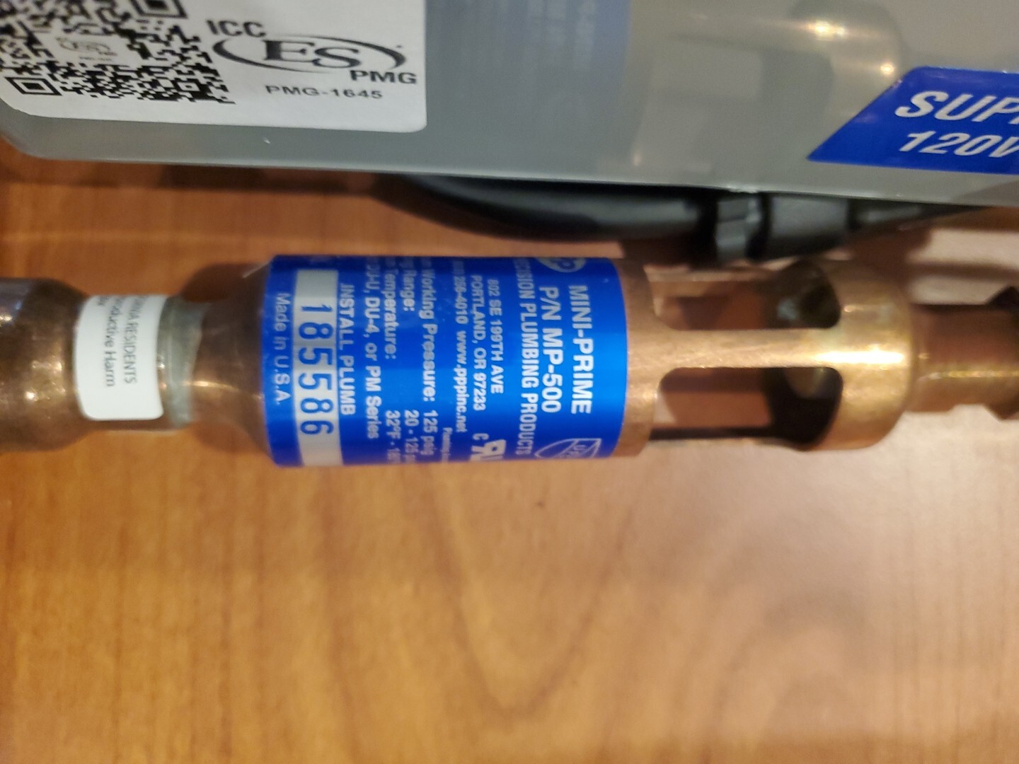 Precision Plumbing Products MP500115V Mini Prime Electronic Trap