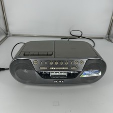 Sony CFD-S05 CD Radio Cassette Recorder Boombox Powers On Record READ