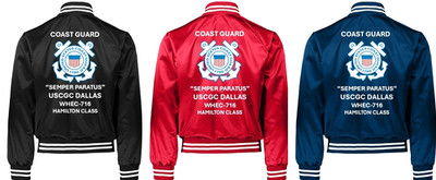 USCG* USCGC DALLAS *WHEC-716* HAMIL CLS*SATIN JACKET * USCG OFFICIAL LICENSE