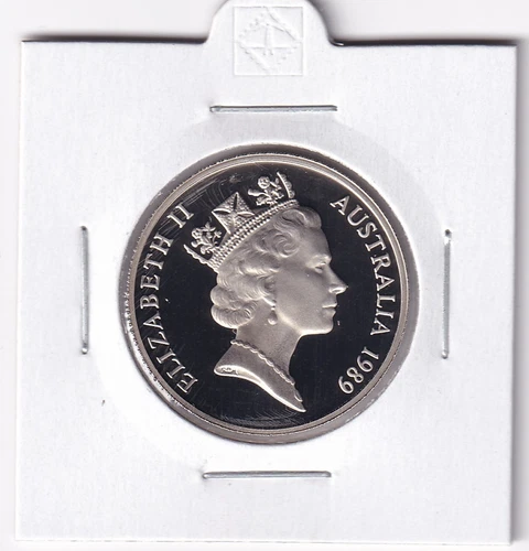 AUSTRALIAN PROOF: 1989  20 CENT COIN IN 2X2 HOLDER #2657