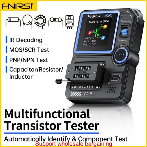 FNIRSI LCR-P1 Transistor Probador Diodo, Triodo Capacitancia LCR ESR Medidor EE. UU. - Imagen 4 de 15