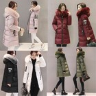 Damen Winter Warm Kapuze Parka Winter Outdoor Steppmantel Lange Steppjacke
