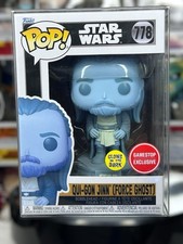 Funko Pop! Star Wars Qui-Gon Jinn (Force Ghost) Gamestop Excl GITD #778 w protec