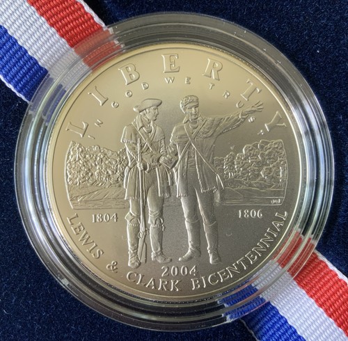 2004-P LEWIS & CLARK BICENTENNIAL UNCIRCULATED SILVER DOLLAR COIN/OGP USMINT 2S6 - Picture 4 of 5