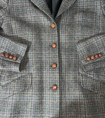 Orvis Women's Wool Tweed Hacking Jacket SportCoat Sz 18 Button Up Grn Plaid EUC - Picture 6 of 24