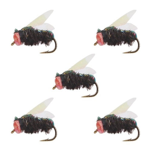 5 pièces hameçons à mouche leurre appât pour pêche à la truite bar gris et - Photo 30/40