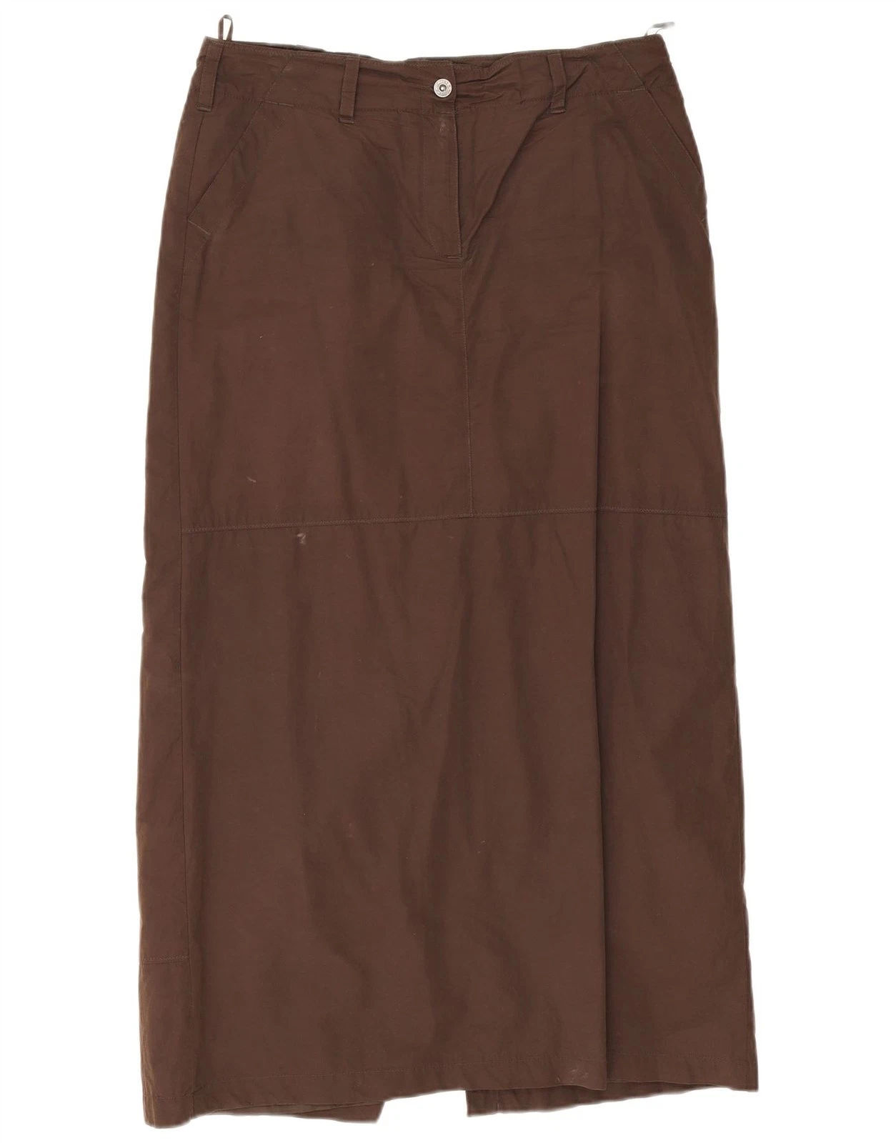 S.Oliver Womens Maxi Straight Skirt EU 42 Large W34 Brown Cotton BX11