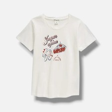 Miles The Label Little Girls' Ivory Short-Sleeve Knit Top Size 2