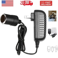 AC to DC Converter 2A 24W Car Cigarette Lighter Socket 110-240V to 12V AC/DC ...