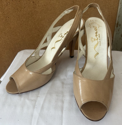 Nina Women s Leather Heels   Tan   Size 5.5   Made in Spain