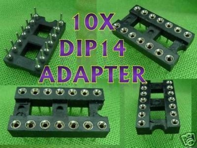 10X 14 Round PIN DIP DIP14 IC Socket Adapter Hi Quality #qo