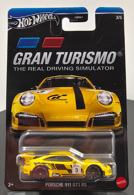 HOT WHEELS PORSCHE 911 GT3 RS GRAN TURISMO 3/5 MATTEL 1/64 SILVER SERIES NEU OVP