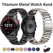 Titanium Strap For Garmin Fenix 8 7X 5/5X/5XPlus/6/6X/3HR/Enduro Metal Wristband
