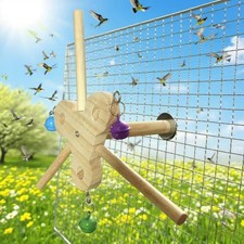 Rotating Bird Perch Toy Exercise Interactive for Parakeet Lovebirds Conures