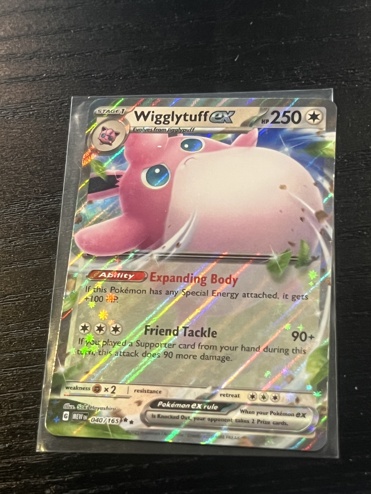 Wigglytuff ex 040/165 Scarlet & Violet 151 Double Rare Holo Pokemon TCG Card NM