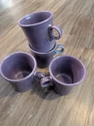 Fiesta Lilac Purple Mugs Set Of 4 Ring Handle Coffee Cups Fiestaware HLC USA