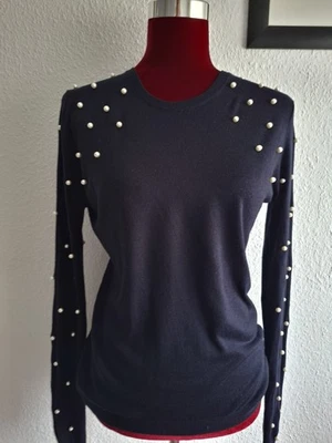 ZARA Pullover Dunkelblau Perslen S - Bild 1 von 4