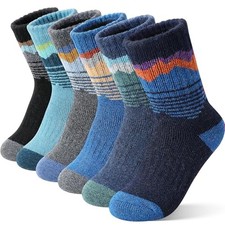 Kids Boys Toddlers Merino Wool Hiking Socks 4-7 Years Mountain Peak Series