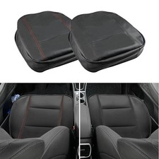 Schwarzes Leder Sitzbedeckung Sitzkissen für VW Golf Caddy Audi A3 BMW X1 Honda