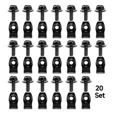 U-Clip Nuts and Bolts Set 40 PCS, Metal Speed Fastener Clips With Mounting USA