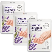3x Lavender Hand Mask Gloves | Moisturising Treatment | Soft Smooth Cracked Skin