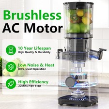 Cold Press Juicer Machines, 5.3" Large Feed Chute 99% Juice Yield, Ultra Quiet