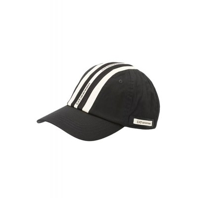 EA7 Emporio Armani 7X000587 AF15502 Contrast 3 Stripe Logo Baseball Cap - Black