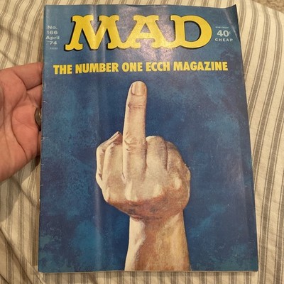Mad Magazine 166 April 1974 Finger - Number One Ecch - Banned Cover