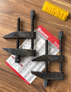 Starrett 161-C Parallel Clamp Pair Machinist Tool USA 2 Clamps 161C Blue Finish