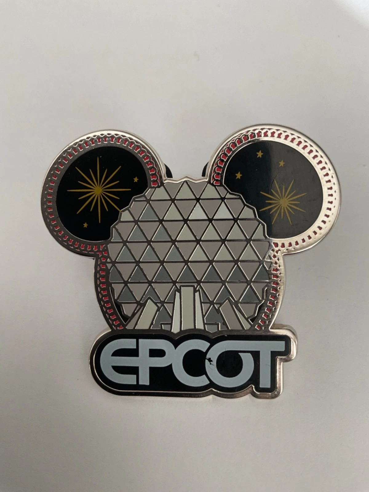 2024 Disney WDW Spaceship Earth Mickey Mouse Head Fireworks Ears EPCOT Pin F5