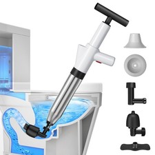 TheElves Toilet Plunger Heavy Duty, Electric High Pressure Clog White