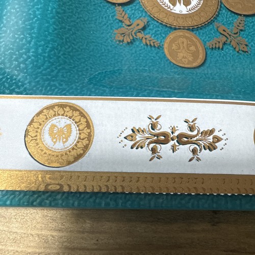 Georges Briard Stunning Butterfly Tray Dark Teal Gold Mid Century MCM EUC - Picture 4 of 6
