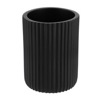 Zahnputzbecher ZahnbüRstenhalter Schwarz Polyresin 7X7X9,5 Cm Becher Badbecher