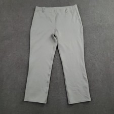 Quince Pants Womens Large Beige Ultra-Stretch Ponte Straight Leg Dress Pants