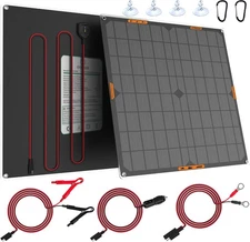 OYMSAE 20W 12V Solar Panel Car Battery Charger Portable Waterproof Power Trickle