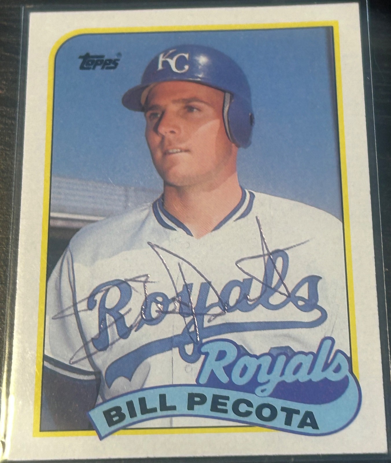 1989 Topps BILL PECOTA #148 🔥 Royals 🔥 SUPER TOUGH RaRe Autograph 🔥 Auto ⚾️🧨