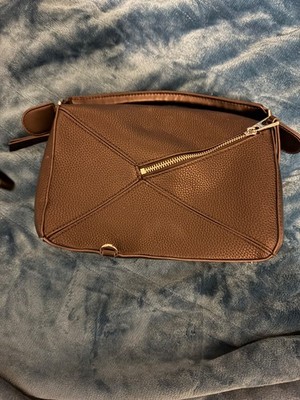 square leather purse with s
