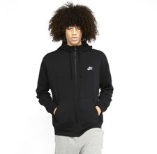 Nike Sportswear Club Fleece Zip-Up Hoodie BV2645-010 Men  s Black Full Zip  2XL